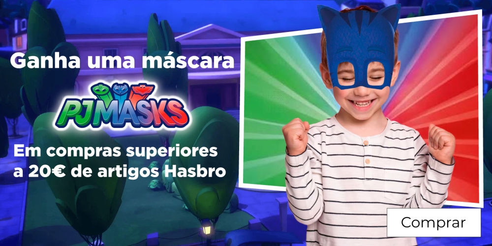 Oferta de mascara na compra de artigos hasbro