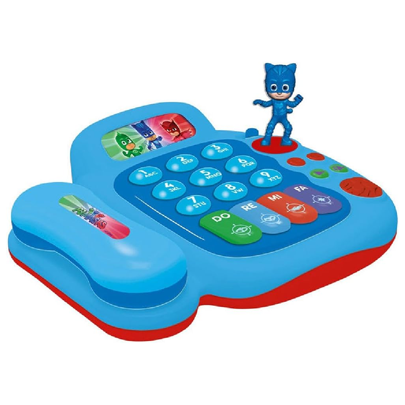 Telefone e piano de atividades com fig. PjMasks