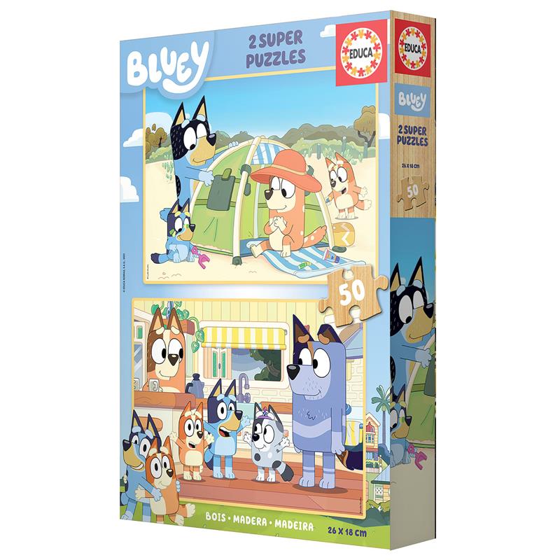 PUZZLE 2x16P BLUEY (MADERA) - Din y Don