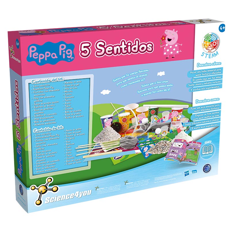 Descobrir os 5 Sentidos, Brinquedo Educativo para Crianças +4 Anos