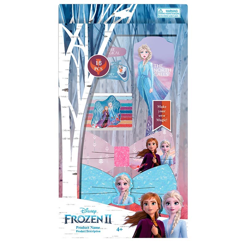 Set 16 peças conjunto cabelo e escova Frozen 2