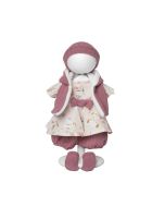 Vestidos bebé reborn 40 cm conjunto com gorro rosa
