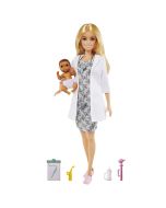 Boneca Barbie médica com bebé