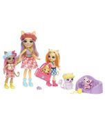 Enchantimals boneca familia de gatos siameses