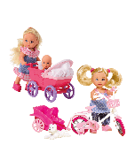 Boneca Evi com bicicleta