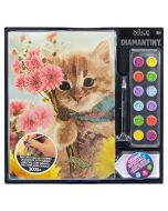 Diamantiny pintar com diamantes Gato