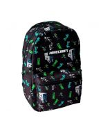 Mochila escolar MineCraft preta 40 cm