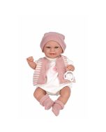 Bebê Elegance 35 cm Babyto rosa com mecanismo risa