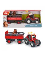 ABC tractor com reboque e animal