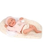 Bebé Elegance 42 cm Zoe rosa com nana