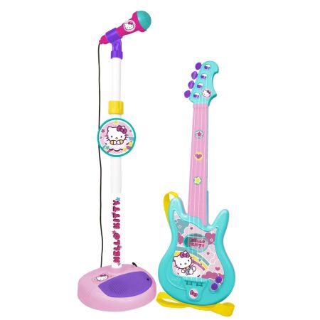 Microfone e guitarra Hello Kitty