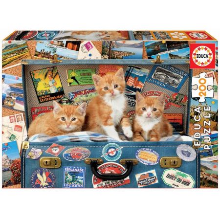 Educa Puzzle 200 gatinhos viajantes