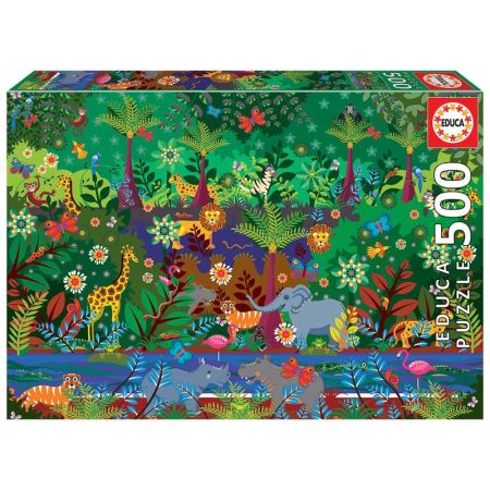 Educa puzzle 500 jungla dinosaurios