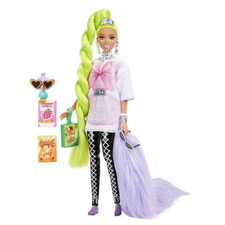 Barbie Extra boneca cabelo verde animal estimação