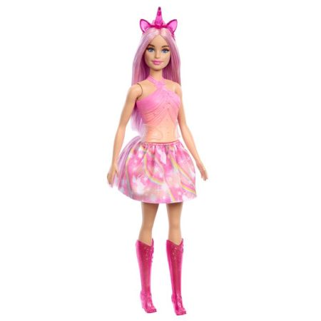 Barbie boneca unicórnio rosa