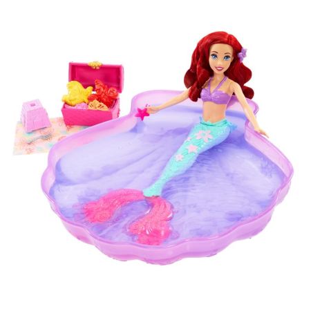 Princesa Disney boneca Ariel com piscina e areia