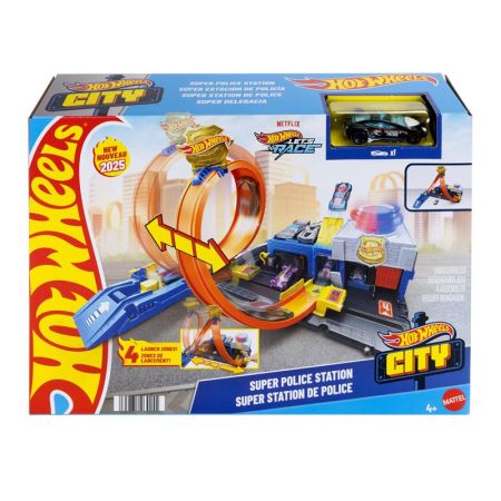 Hot Wheels City pista Suuper estação de policia