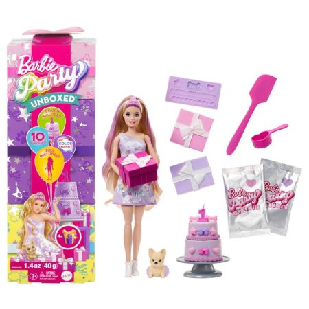 Barbie Pack Reveal boneca roxa com surpresas