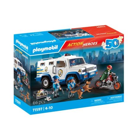 Playmobil 50 aniver transporte dinheiro polícia