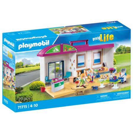 Playmobil My Life clínica veterinária mala