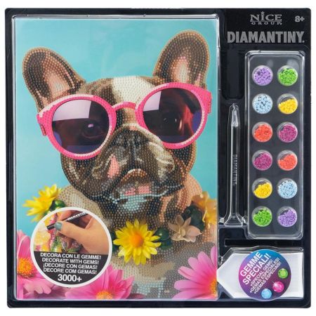 Diamantiny pintar com diamantes Pug