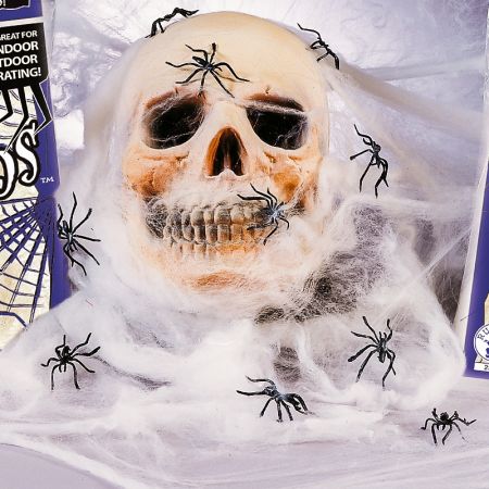 Teia de aranha gigante Halloween Branca