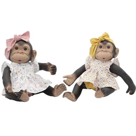 Bebé Macaco Reborn 35 cm com vestido