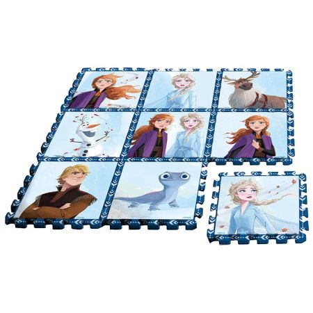 Tapete puzzle eva 9 peças com saco Frozen