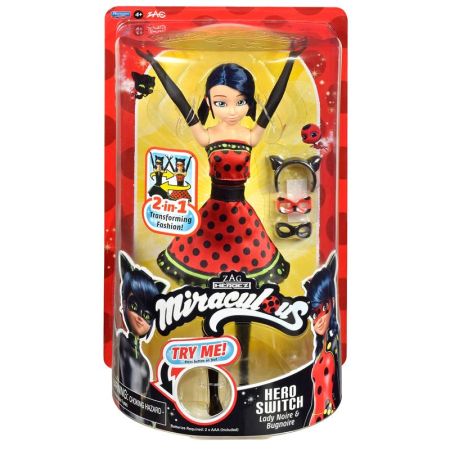 Miraculous Ladybug boneca vestido surpresa