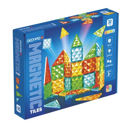 Geomag Magnetics Tiles Gems 32 peças