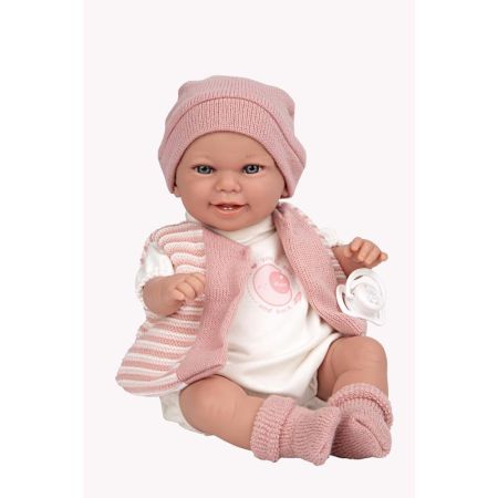 Bebê Elegance 35 cm Babyto rosa com mecanismo risa