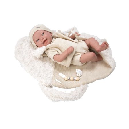 Boneca reborn 45 cm Diego c/saco de dormir