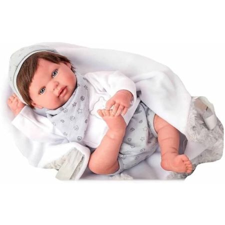 Bebé Reborn 45 cm Alejandro com manta com pelo