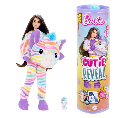 Barbie Cutie Reveal Sonhos cores boneca zebra