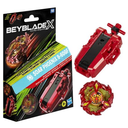 Beyblade X lançador Premium e Soar Phoenix