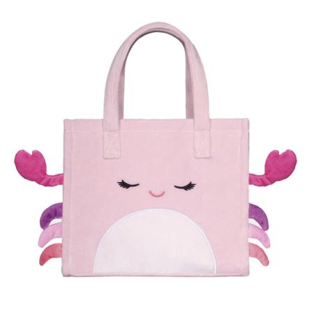 Bolsa Squishmallow Cailey Caranguejo rosa