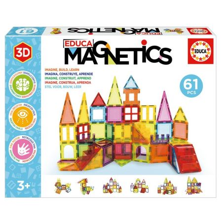 Educa jogo de construção magnética 61 peças