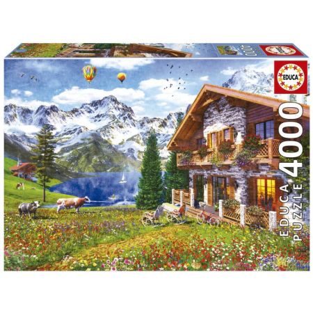 Educa puzzle 4000 casa nos Alpes