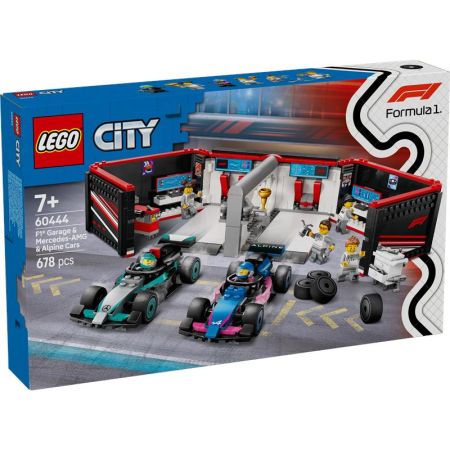 Lego City F1 garagem carros MercedesAMG e Alpine