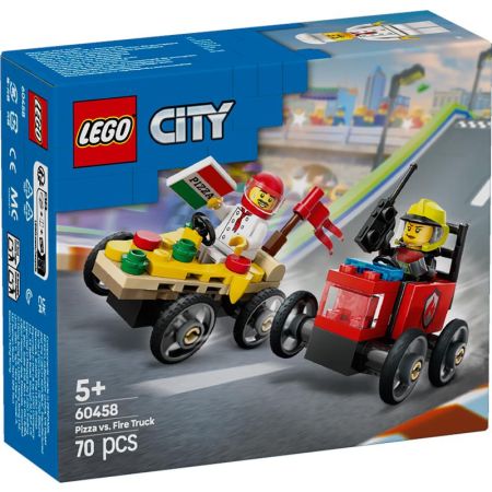 Lego City carro Pizza vs Camião Bombeiros