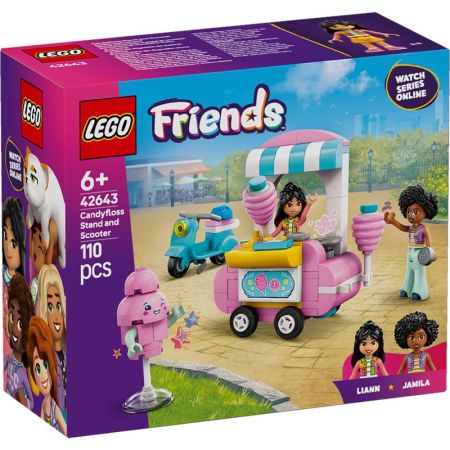 Lego Friends posto de algodão de açucar e moto