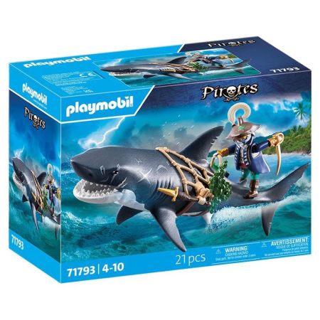 Playmobil Pirates tubarão gigante com pirata