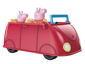 Peppa Pig o carro vermelho da familia da Peppa