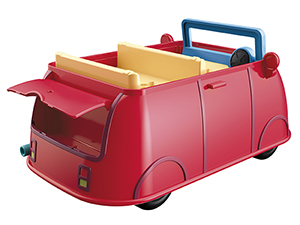 Peppa Pig o carro vermelho da familia da Peppa