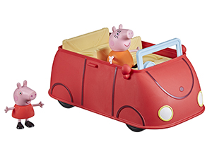 Peppa Pig o carro vermelho da familia da Peppa