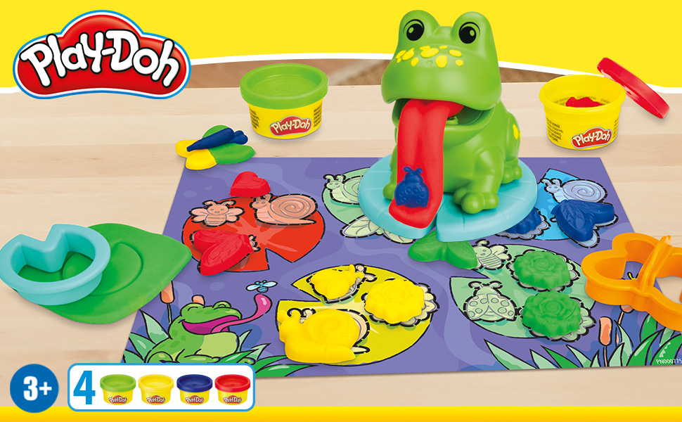 Play-Doh plasticina primeiras criações com a rã