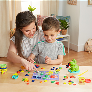 Play-Doh plasticina primeiras criações com a rã