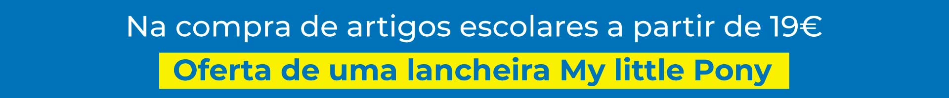 Oferta de lancheira na compra de artigos escolar