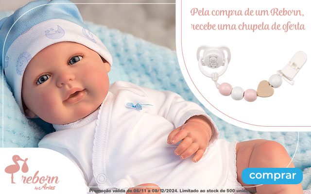 comprar bebés Reborn com oferta de chupeta