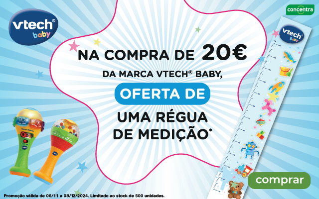 promoção oferta régua em brinquedos Vtech